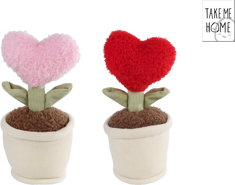 ギャラリービューアに画像をロードする, Take me home van manen pluche knuffel hart plant 17cm decoratief.
