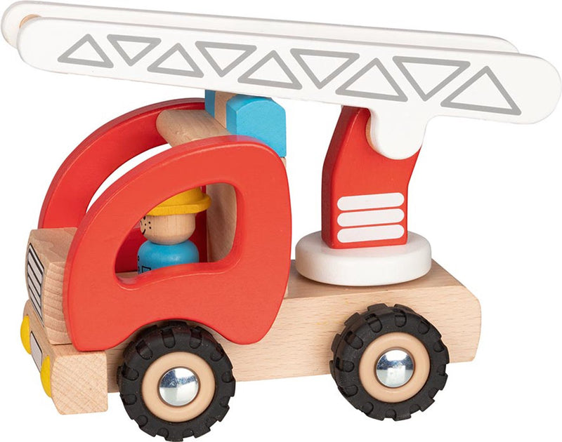 Laden Sie das Bild in Galerie -Viewer, Goki houten brandweer ladderwagen
