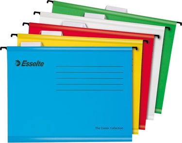 Esselte classic hangmap a4 - assorti - 10 stuks - voor thuiswerken - ideaal voor thuiskantoor
