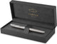 Parker sonnet rollerballpen | roestvrij staal met palladium trim | fijne punt zwarte inkt | met geschenkdoos