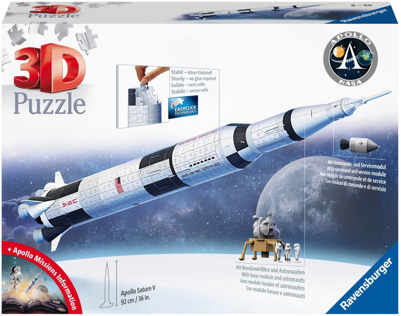 Chargez l'image dans la visionneuse de la galerie, Ravensburger apollo saturn v rocket - 3d puzzel - 440 stukjes
