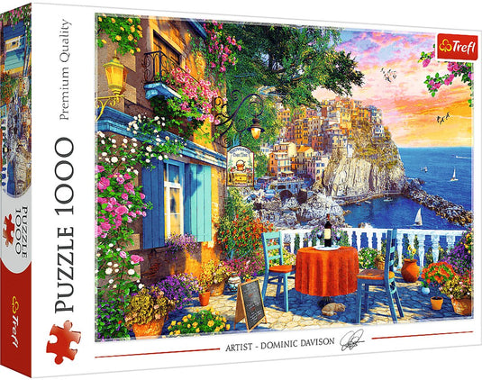 Trefl legpuzzel cinque terre view 1000 stukjes - kleurrijk puzzelplezier.
