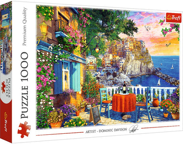 Trefl legpuzzel cinque terre view 1000 stukjes - kleurrijk puzzelplezier.