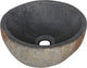 Differnz opbouw waskom boomer rond 21cm natuursteen grijs