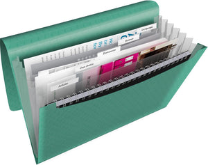 Esselte colour'breeze a4 uitzetbare projectmap - organiser met 5 tabbladen 6 vakken - groen