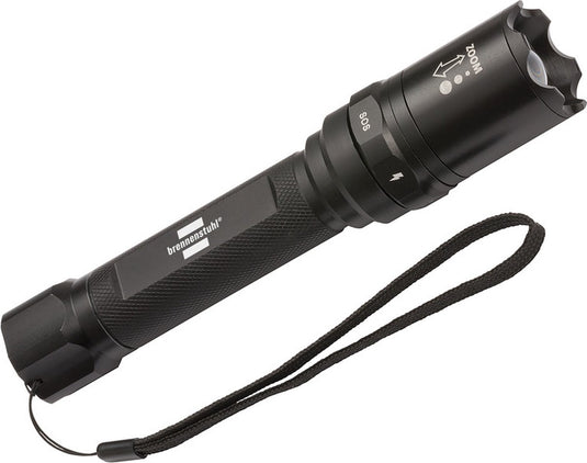 Brennenstuhl luxpremium accu-focus-elektrische zaklamp, oplaadbare zaklamp met cree-led 430 lumen. zwart