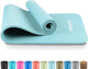 Tunturi nbr yogamat anti slip - fitnessmat extra dik zacht - sportmat - 180x60x1.5cm - incl trainingsapp - lichtblauw