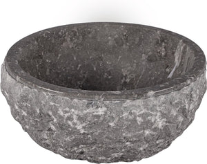 Differnz asti waskom - 38cm - gepolijst natuursteen - grijs