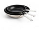 Kitchenaid stainless steel koekenpannenset 3-delig 20 24 28cm - pfas-vrije antikleeflaag - pannenset inductie - keramische pan - ovenbestendig tot 220°c - zilver