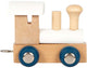 Small foot - houten lettertrein polar - locomotief wit - 12