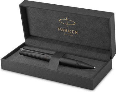 Parker ingenuity balpen | core-collectie | zwart met zwarte afwerking | zwarte inkt | medium punt | geschenkdoos