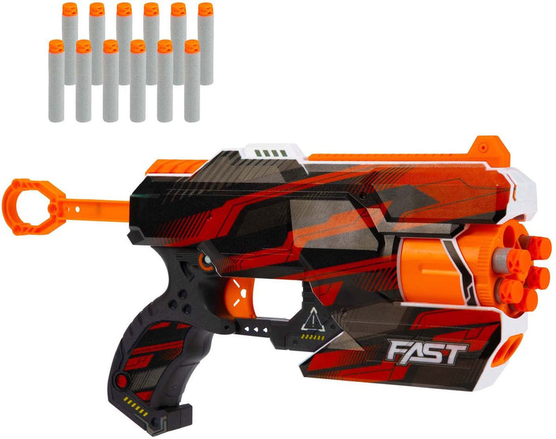 Afbeelding laden in galerijviewer, Toi-toys foam strikex afschietpistool six-shot cyclone met 12 foampijlen
