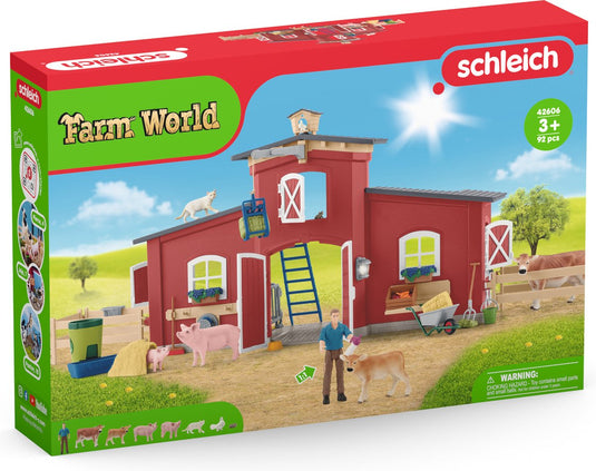 Schleich farm world grote stal rood 42606