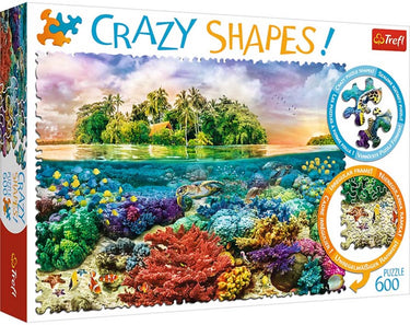 Trefl puzzel tropical island 600 stukjes - crazy shapes premium kwaliteit.