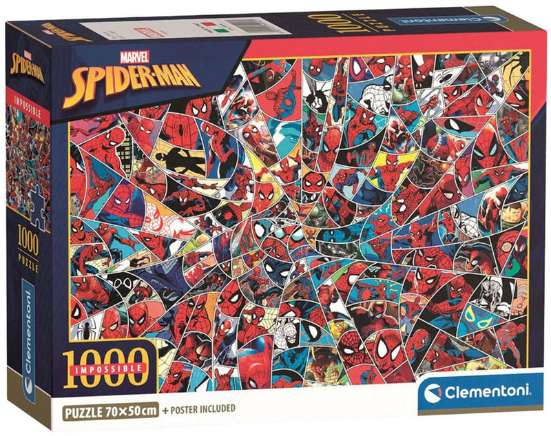 Laden Sie das Bild in Galerie -Viewer, Clementoni legpuzzel onmogelijke marvel spiderman - 1000st.
