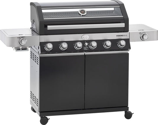Rösle barbecue - barbecue gas videro g6-s vario 30 mbar - roestvast staal - zwart