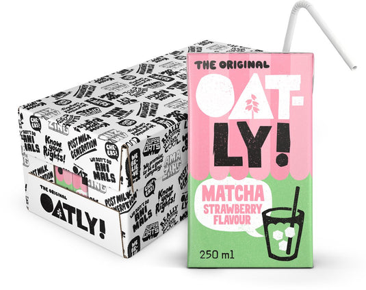 Oatly haver matcha strawberry - 12 x 0.250l voordeelverpakking