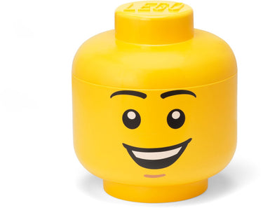 Lego opbergbox, opbergdoos, groot, 24 cm, hoofd, happy boy -