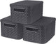 Curver opbergboxen met deksel style s - 6 liter - 3 stuks - antraciet