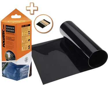 Foliatec topstripe reflex zonneband diepzwart (metalised) 15x152cm