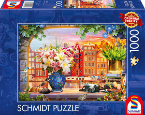 Schmidt - legpuzzel - bezoek aan amsterdam - 1000 stukjes - volwassenen - vanaf 12 jaar