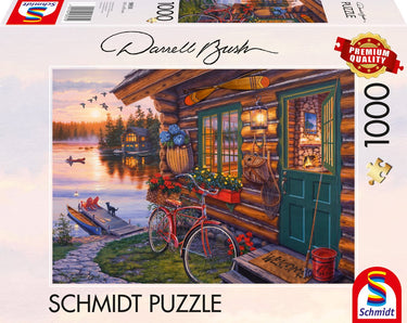 Schmidt - legpuzzel - hut aan het meer met fiets - darrell bush - 1000 stukjes - volwassenen - vanaf 12 jaar