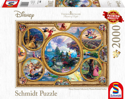 Schmidt - legpuzzel - disney, dreams collection - thomas kinkade studios - 2000 stukjes - volwassenen - vanaf 14 jaar