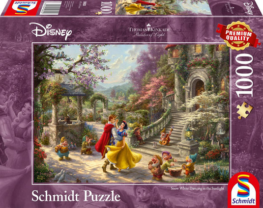 Schmidt - legpuzzel - disney, sneeuwwitje, dans met de prins - thomas kinkade studios - 1000 stukjes - volwassenen - vanaf 12 jaar