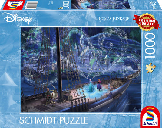 Schmidt spiele - thomas kinkade - disney frozen liefde en magie, 1000 stukjes