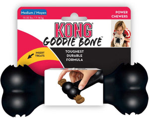 Kong extreme goodie bone - honden speelgoed - zwart - 18 cm - m