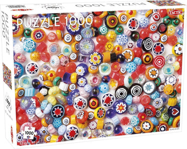 Tactic glass beads pattern – puzzel – 1000 stukjes – kleurrijk patroonontwerp – strak en rustgevend ontwerp – hoogwaardige scandinavische kwaliteit