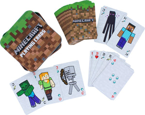 Paladone minecraft speelkaarten in blik – officieel gelicentieerde standard deck met personages, cadeau voor gamers-