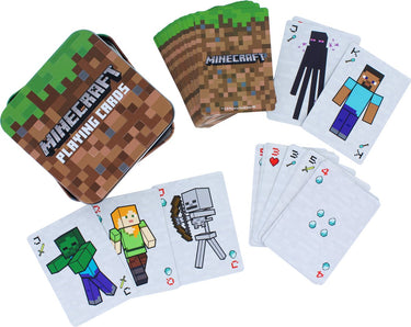 Paladone minecraft speelkaarten in blik – officieel gelicentieerde standard deck met personages, cadeau voor gamers-