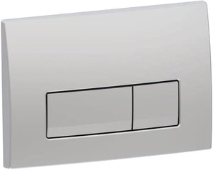 Geberit delta50 bedieningsplaat - 2-toets spoeling - rechthoekige knoppen - dualflush - mat chroom (rvs)