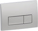 Geberit delta50 bedieningsplaat - 2-toets spoeling - rechthoekige knoppen - dualflush - mat chroom (rvs)