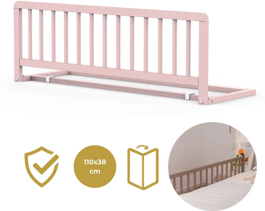 Geuther houten bedhekje - bedrail - lissi - veiligheidshekje - 110x38cm - roze