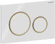 Geberit sigma20 bedieningsplaat - 2-toets spoeling - ronde knoppen - wit goud wit