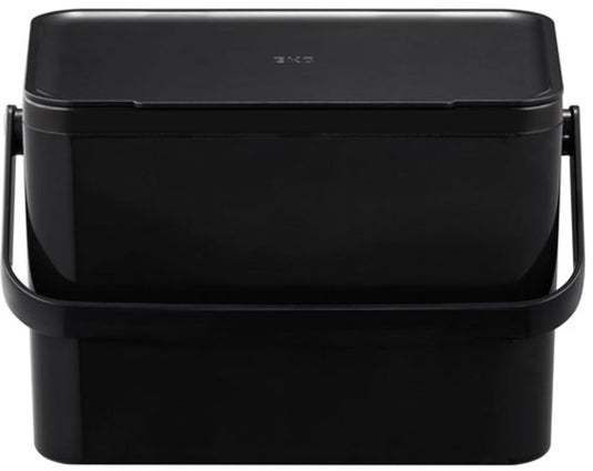 Eko - deco food waste caddy 4 liter - plastic - zwart - prullenbak