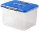 Curver optima opbergbox - 30 liter - kunststof - transparant blauw