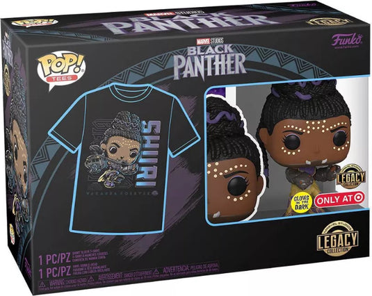 Funko pop! t-shirt box: marvel black panther legacy colection - shuri