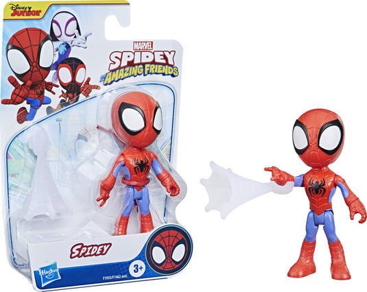 Hasbro marvel spidey and his amazing friends spidey-heldenfiguur, actiefiguur van 10 cm en 1 accessoire, voor kinderen vanaf 3 jaar