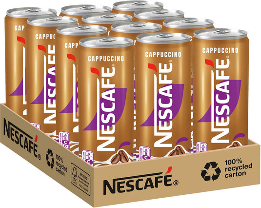 Nescafé - cappuccino ijskoffie - 12 blikken a 250ml
