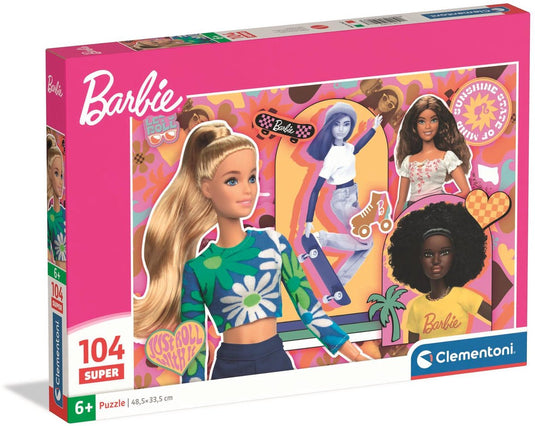 Clementoni kinderpuzzel barbie vol. 2 - puzzel 104 stukjes - supercolor collectie - legpuzzel voor je kind - puzzels voor kinderen vanaf 6 jaar