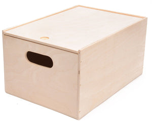 Houten opbergkist met schuifdeksel
