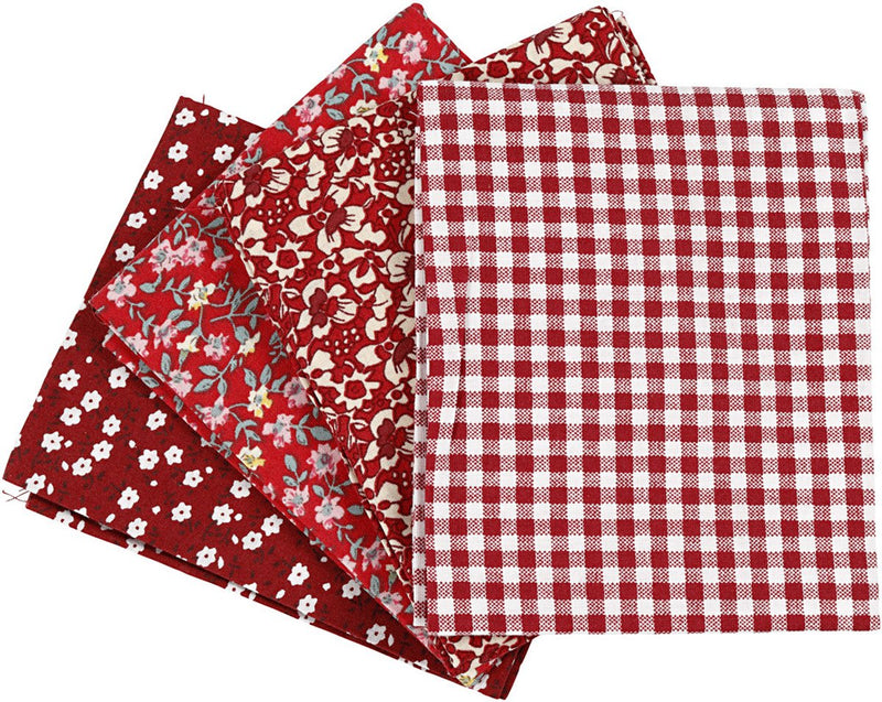 ギャラリービューアに画像をロードする, Creativ company patchwork stof rood 45x55cm, 4st.
