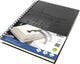 Kangaro dummyboek - a4 - zwart met design - met spiraal - 160 blanco pagina's - 140 grams - hard cover - notitieboek - k-5576