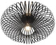 Trio johann - plafondlamp - zwart mat - excl. 1x e27 60w - d: 50cm