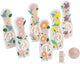 Classic world world houten bowlingset bloemen, 14dlg,
