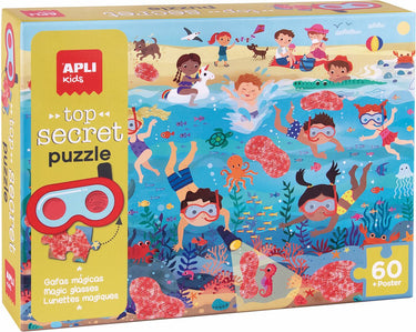 Apli kids - puzzel top secret strand (60 stuks).