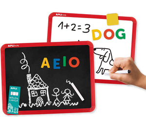 Apli kids dubbelzijdig magnetisch schrijfbord stift krijt